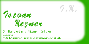istvan mezner business card